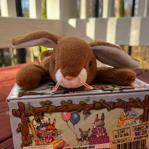 TY Beanie Baby “Ears” the Brown Bunny Rabbit Vintage 1995